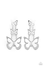 Flamboyant Flutter White Earrings