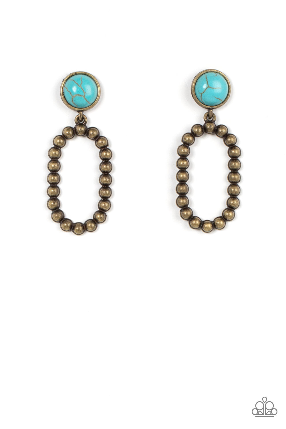 Riverbed Refuge - Brass Post Earrings