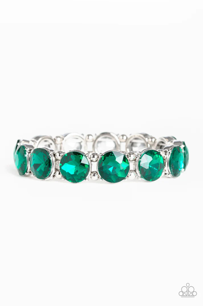 Glitzy Glamorous - Green  Bracelet