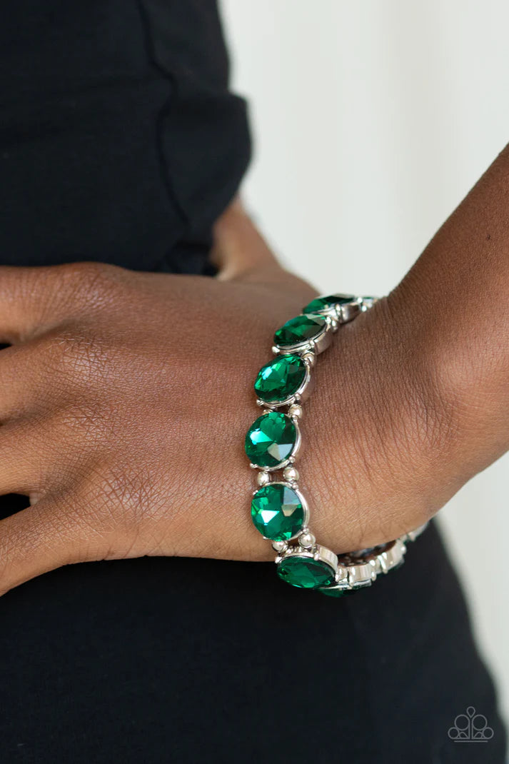 Glitzy Glamorous - Green  Bracelet