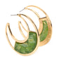 Contemporary Curves - Green  Earrings