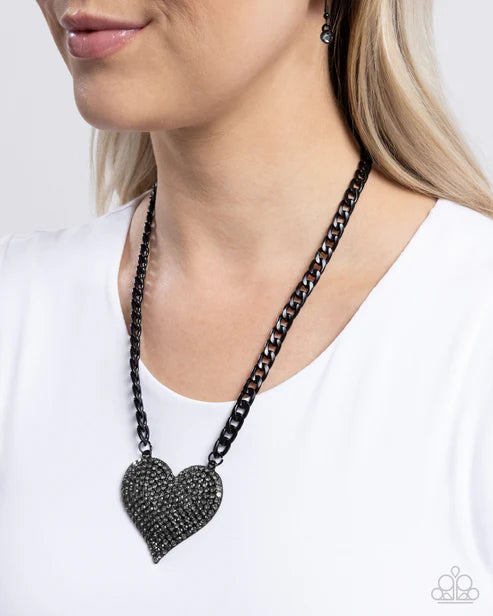 Affectionate Action - Black  Necklace