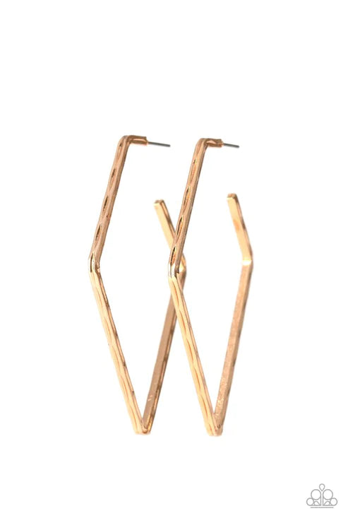 Geo Grunge - Gold  Earrings