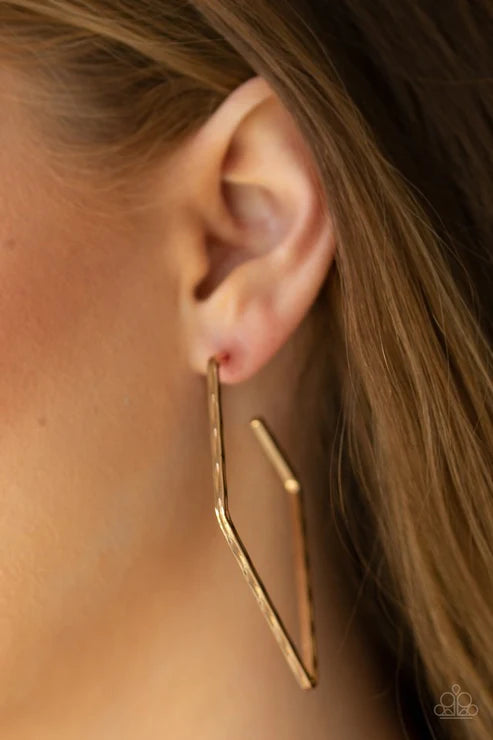 Geo Grunge - Gold  Earrings