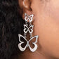 Flamboyant Flutter White Earrings