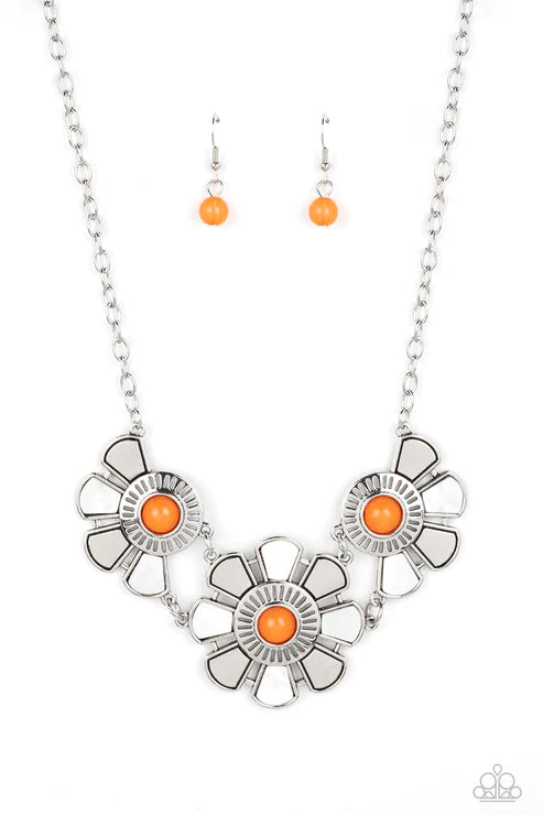 Aquatic Garden - Orange  Necklace