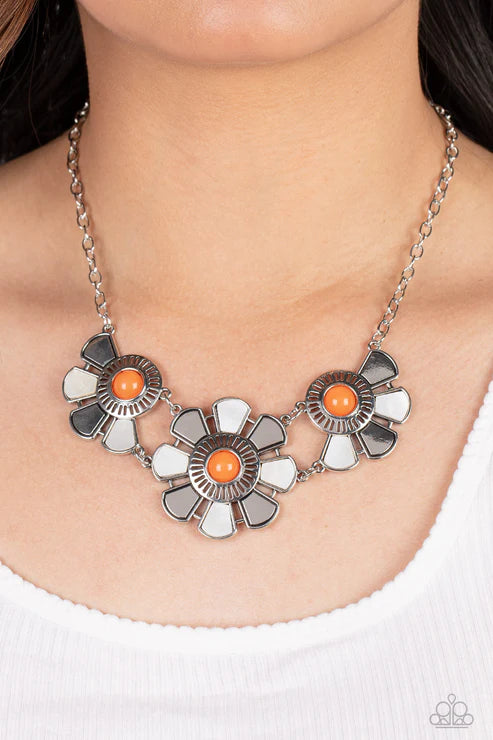 Aquatic Garden - Orange  Necklace