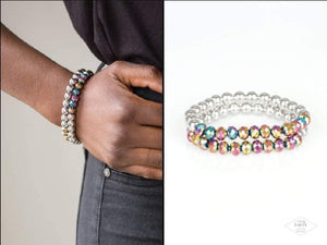 Chroma Color- Multi Oil Spill BRACELET - PAPARAZZI
